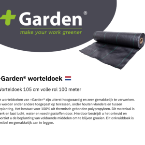 +Garden® Anti-worteldoek 105 cm breed - Rol 100 meter