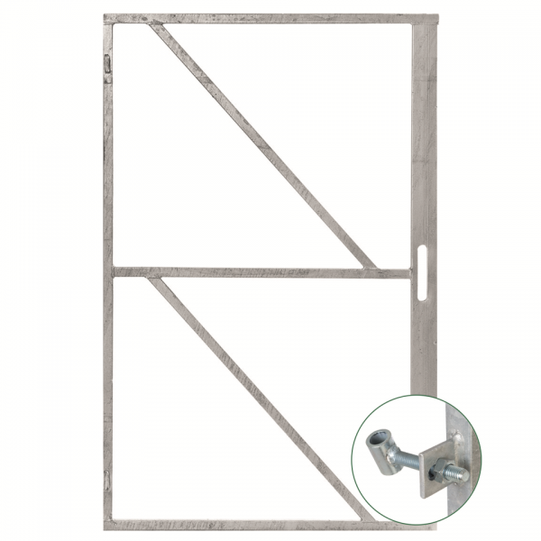 IJzeren deurframe met slotkast H155xB100cm