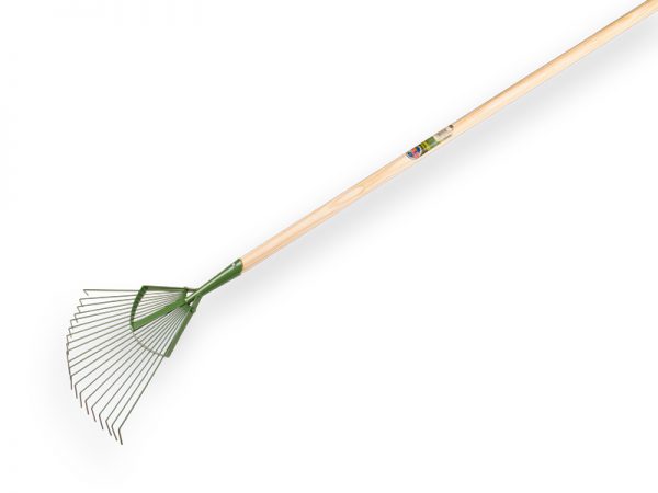 Bladhark "PROFI - plus",  met 20 ronde tanden, verenstaal,  met steel 150 x 2,8 cm