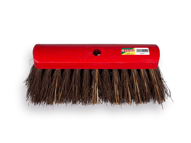 Straatbezem  SOLIDE  Rood gelakt  Bassine / Afrika  30 cm
