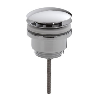 Clickwaste, afsluitbaar, laag model, verchroomd, 1¼"