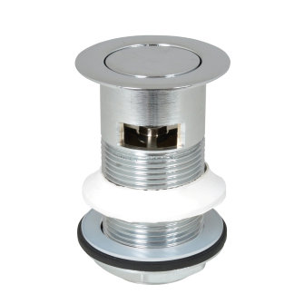 McAlpine schachtventiel, type CW60SP-CB, incl. anti diefstal stop en overloop, 1¼", verchroomd