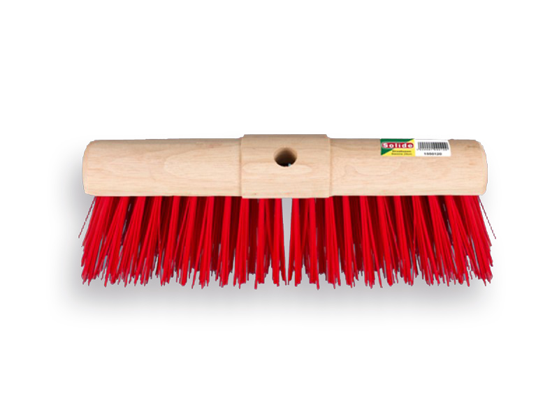Wegenbouwbezem   SOLIDE  PPN  ROOD  45 cm  met ronde kap