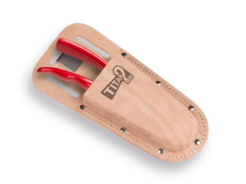 Holster  voor TITAN 2  snoeischaar, echt leder, met sleuven en clip