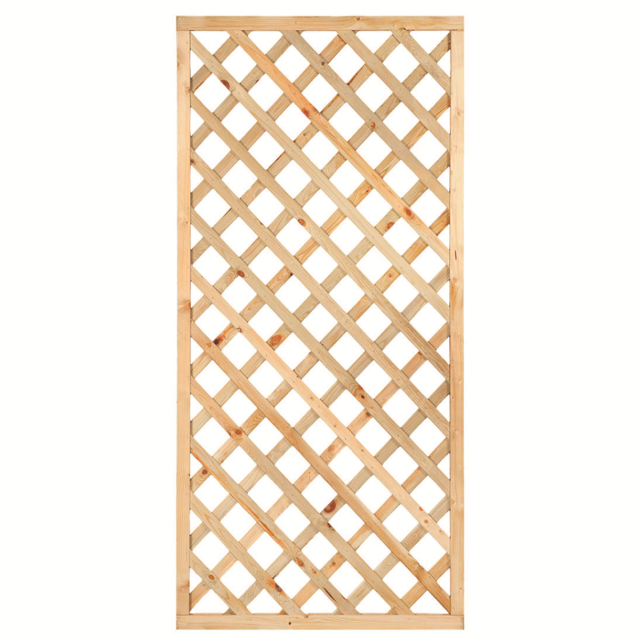Trellis diagonaal recht met rechte lijst B90xH180cm
