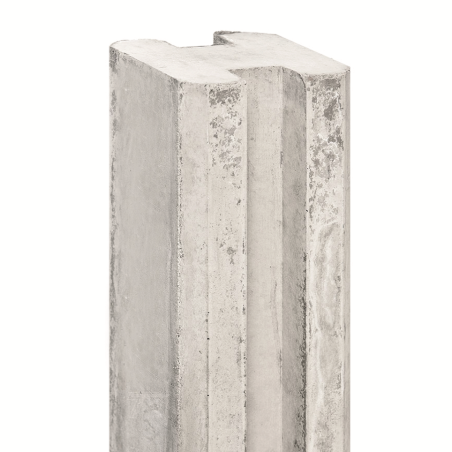 Berton©-sleufpaal wit/grijs 11.5x11.5x316cm