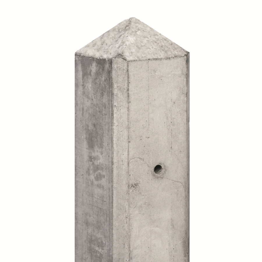 Berton©-motiefpaal wit/grijs, diamantkop 10x10x280cm