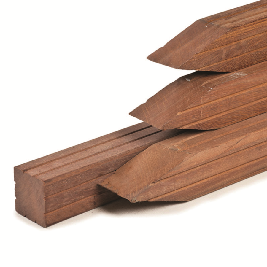 Paal hardhout 8.5x8.5x400cm