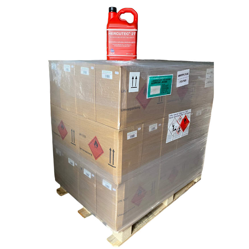 Pallet Hercutec 2-takt | 5 Liter | Alkylaatbrandstof