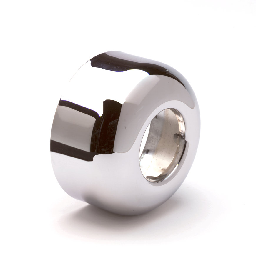 Rozet voor vloer- en muurbuis, verchroomd, hoog, 32 mm, h = 50 mm
