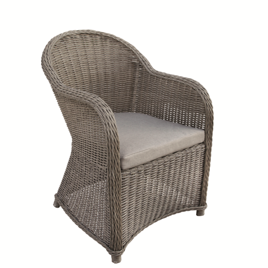 Wicker luxe stoel Davidson donker bruin