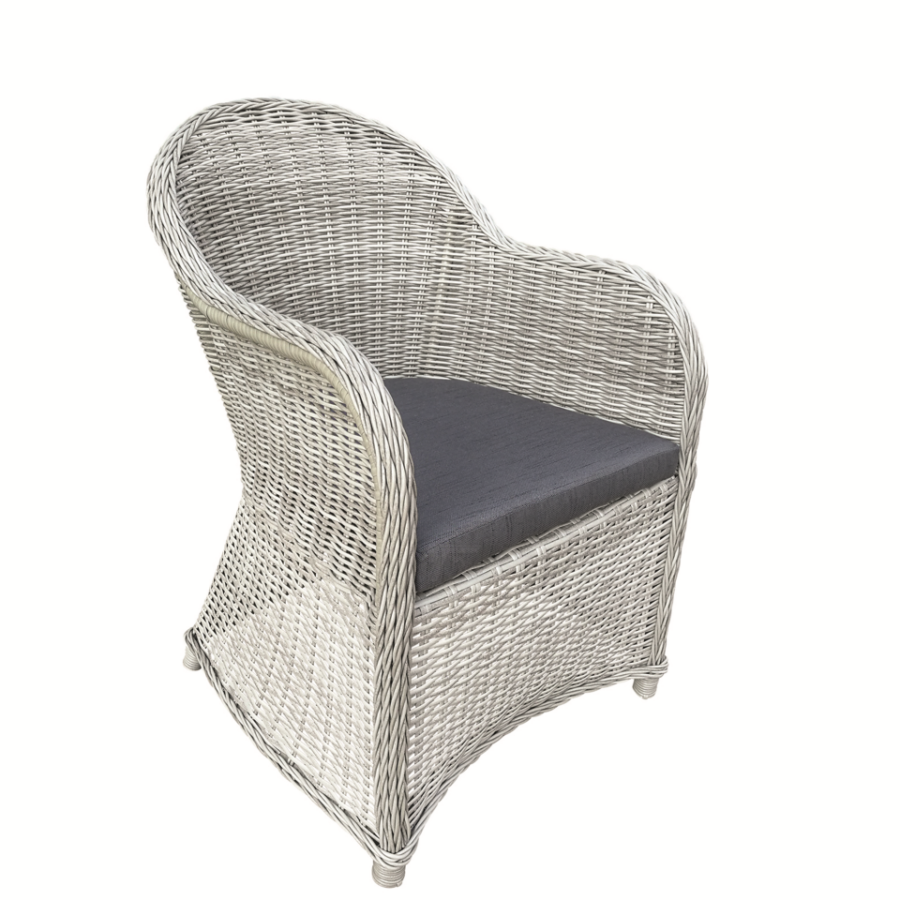 Wicker luxe stoel Glenwood grijs gemêleerd