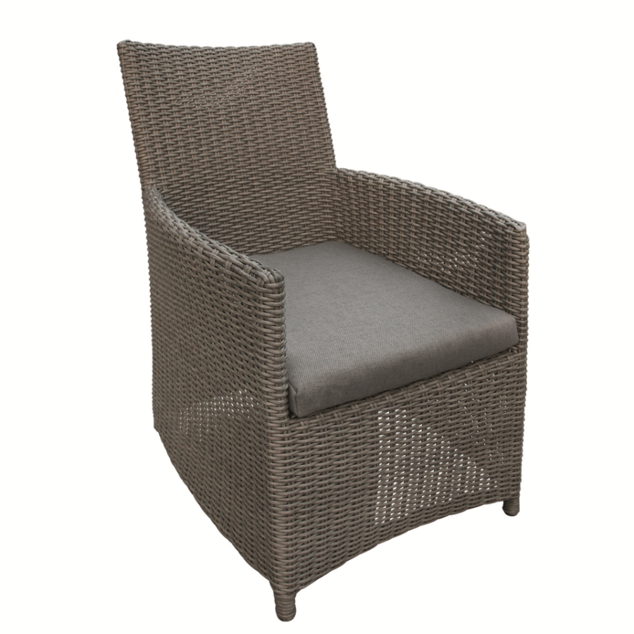 Wicker stoel Danburry donker bruin