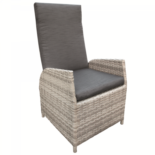 Wicker stoel Gilford grijs gemêleerd