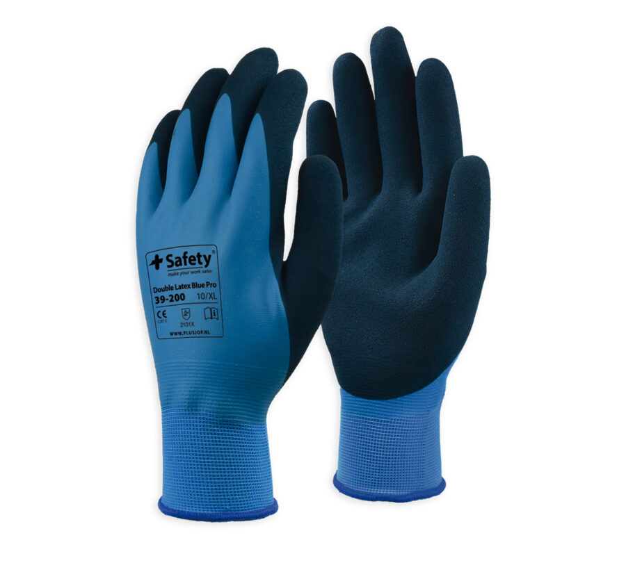 Waterdichte werkhandschoen +Safety, PSP 10-188, blauwe werkhandschoen