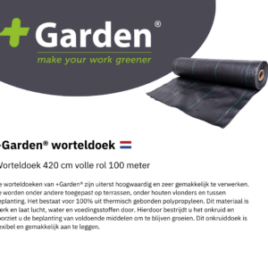 +Garden® Anti-worteldoek 420 cm breed - Rol 100 meter