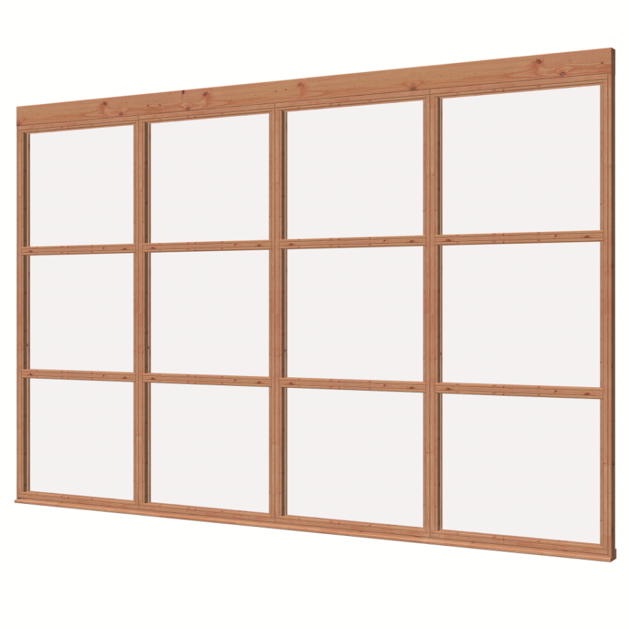 Vaste glaswand De Luxe Type T