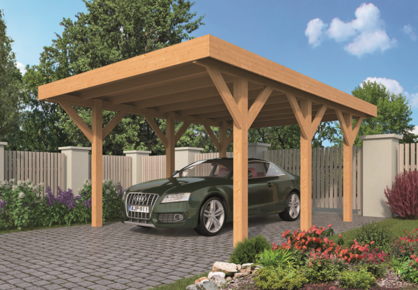 Houten Carport Lemmer 450 x 600 cm Plat Dak