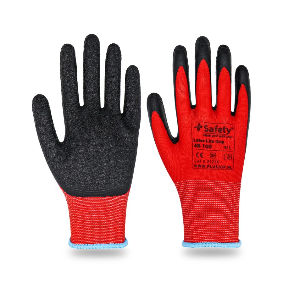 +Safety® 48-100 Latex Lite Grip Red