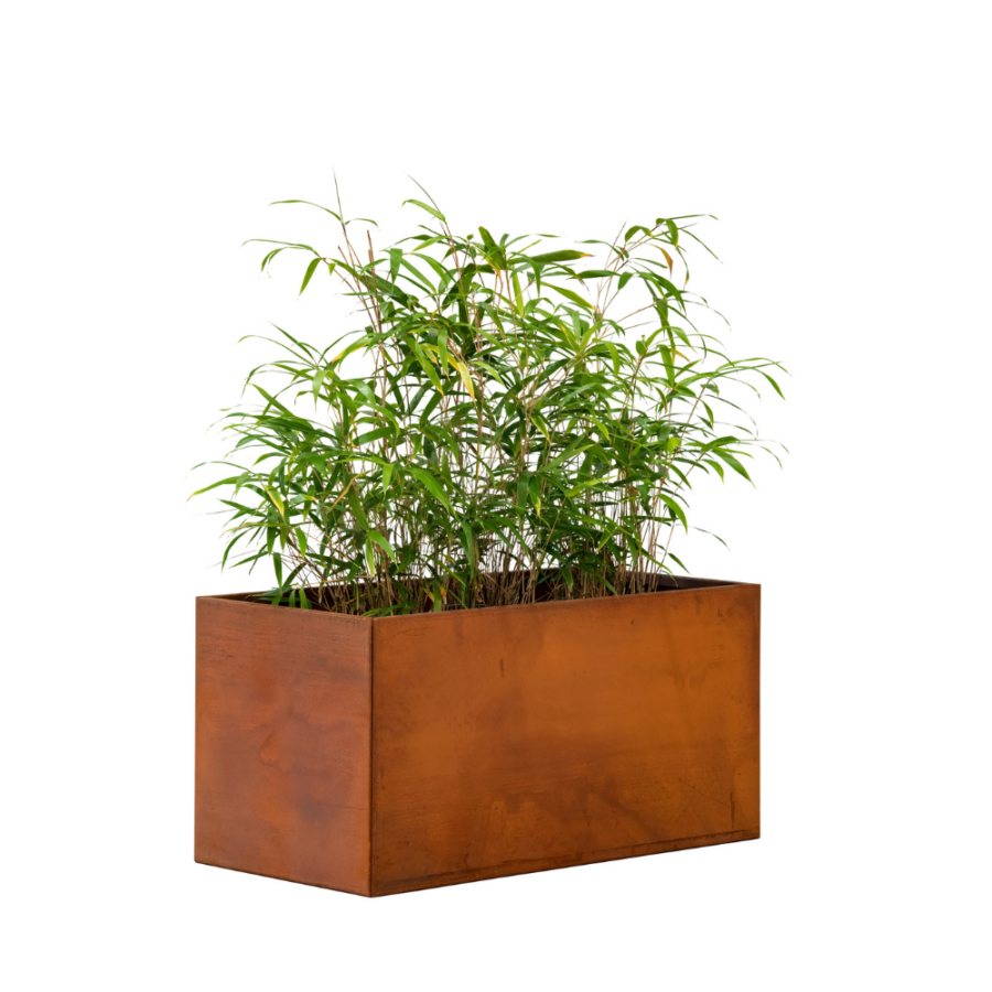 Large Corten steel flower box