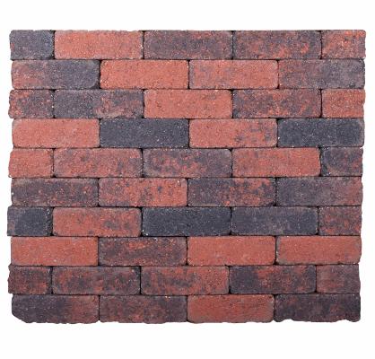 Kobblestones 20x6,5x6,5 cm Rood-zwart