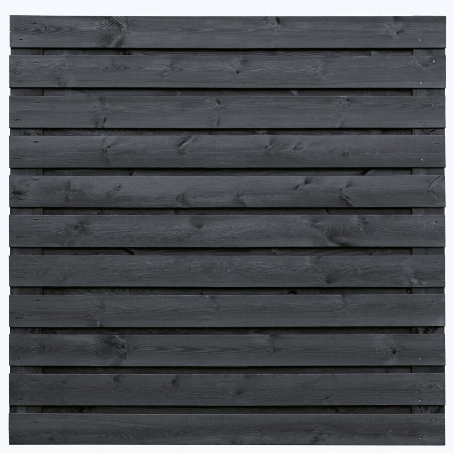 Tuinscherm – Zwart – Gespoten 180×180