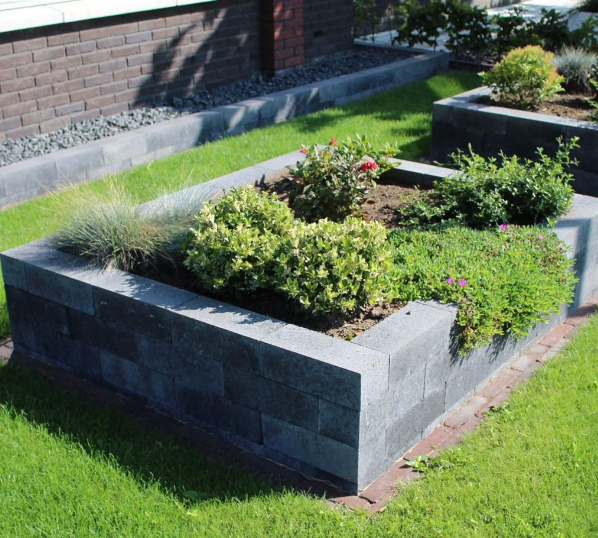 Kust Hilarisch vieren Garden® Palissade blokken strak 60x15x15 cm Antraciet.