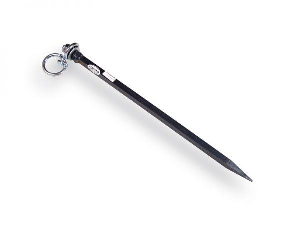 Stik of Spit, 50 cm lang,  met draaiwartel en gesmede punt,  De WIT