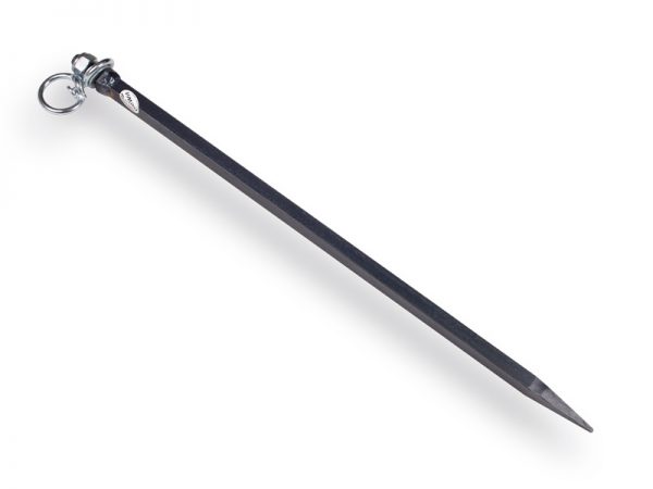 Stik of Spit, 75 cm lang,  met draaiwartel en gesmede punt,  De WIT