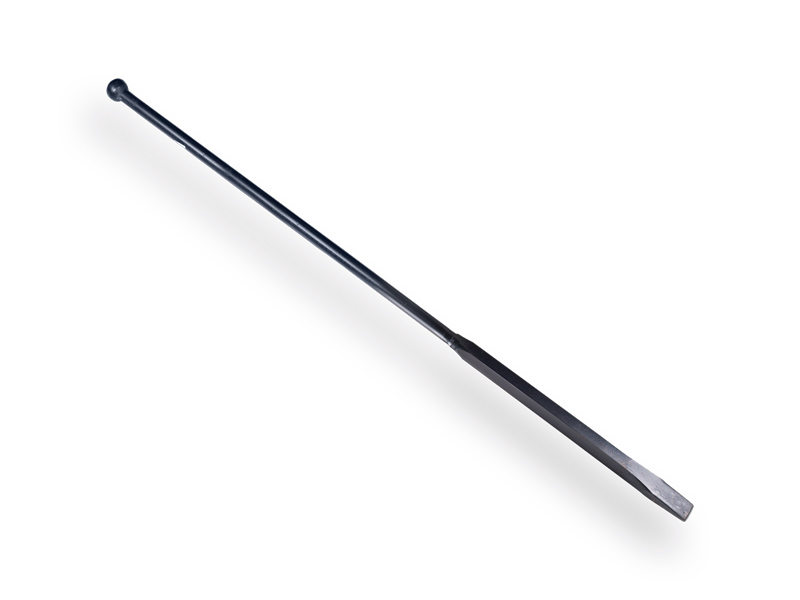 Stootijzer,  120 cm,  onderstuk 40 cm  vierkant, De WIT