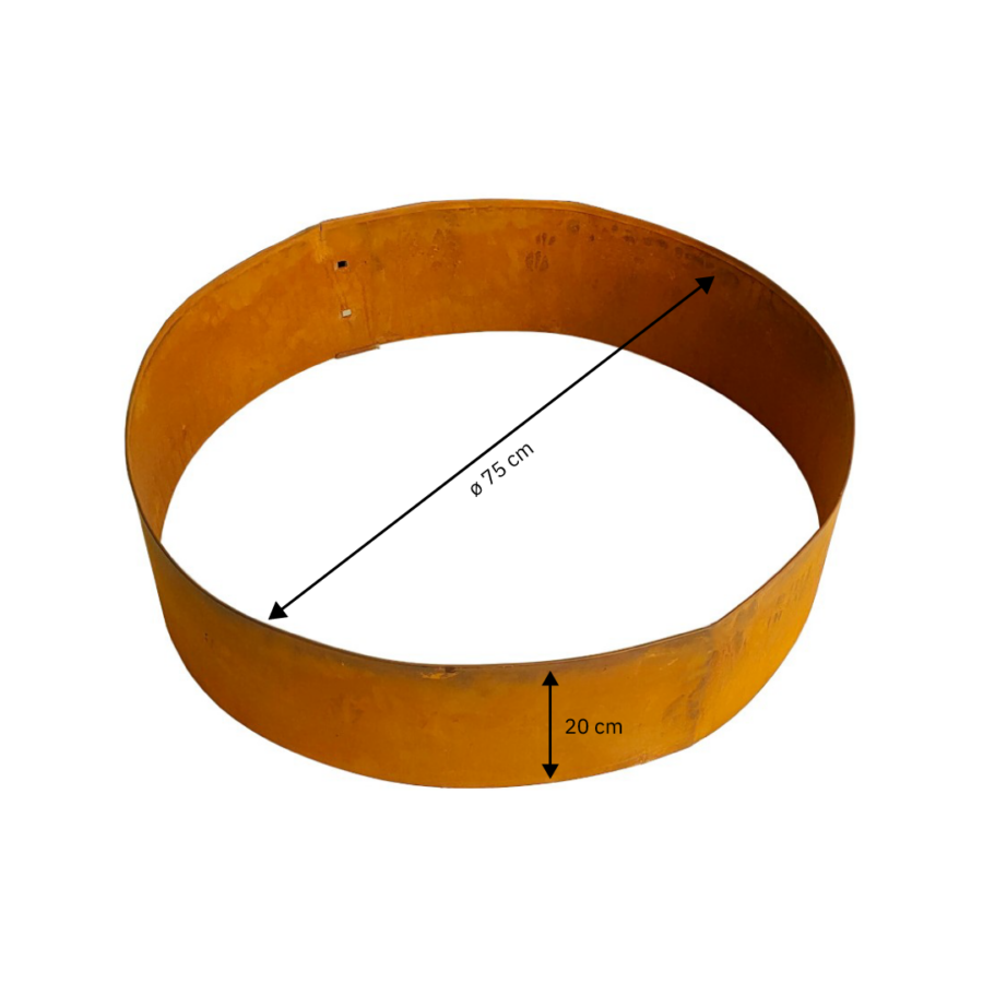 Boomring Cortenstaal | ø 75 cm | kantopsluiting
