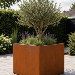 Cortenstalen bak 100x100x80
