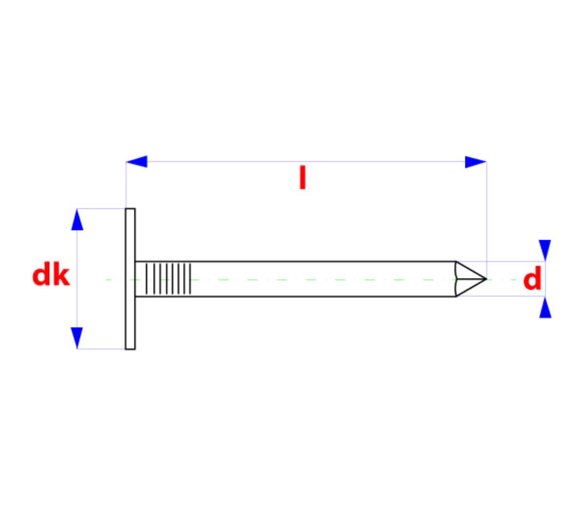 +Fasteners® Asfaltnagels   D.1160B Ø3,00x15 Vz 5kg