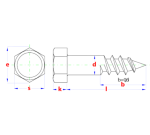 +Fasteners® Houtdraadbout M8x100 RVS 50 st.