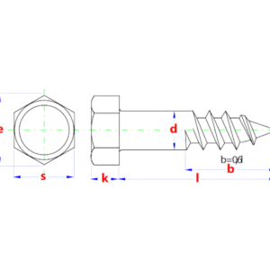 +Fasteners® Houtdraadbout M10x120 RVS 50 st.