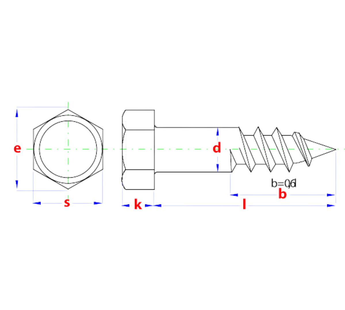 +Fasteners® Houtdraadbout M12x110 RVS 25 st.