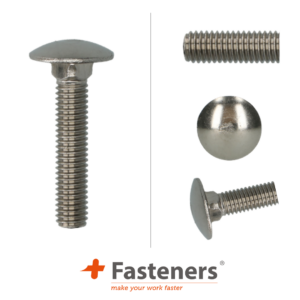 +Fasteners® Slotbout M12x90 RVS, 25 stuks