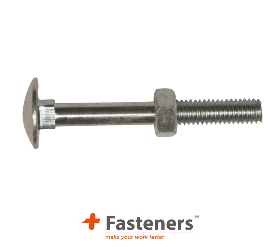 +Fasteners® Slotbout DIN 603 M10x220mm Verzinkt