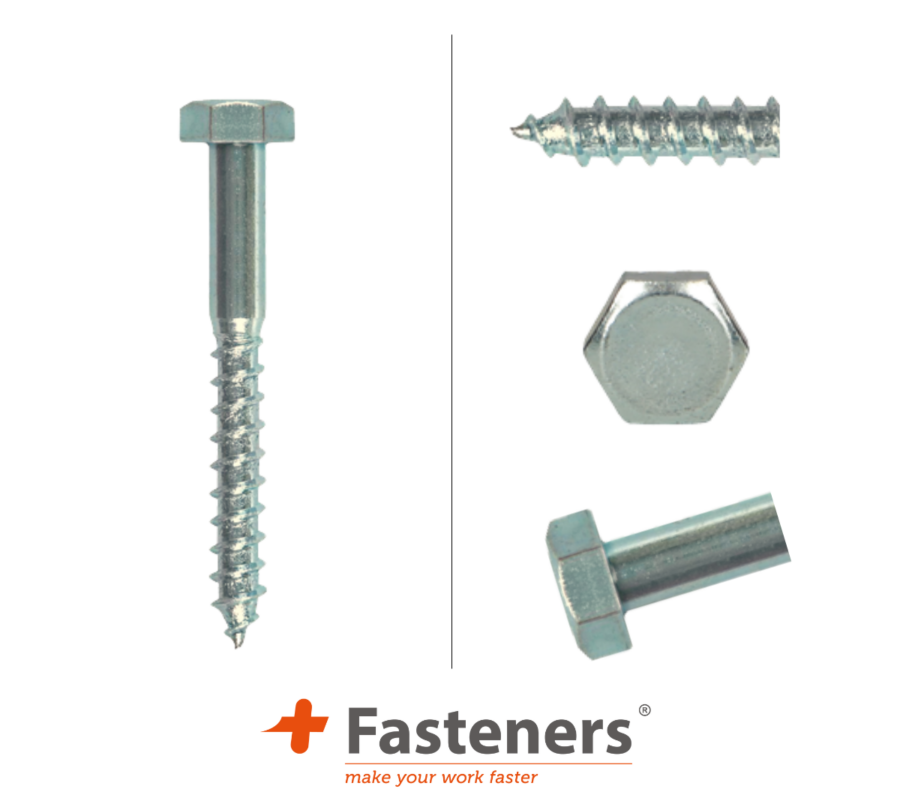 +Fasteners® Houtdraadbout Ø8x70 Verzinkt 200 st.