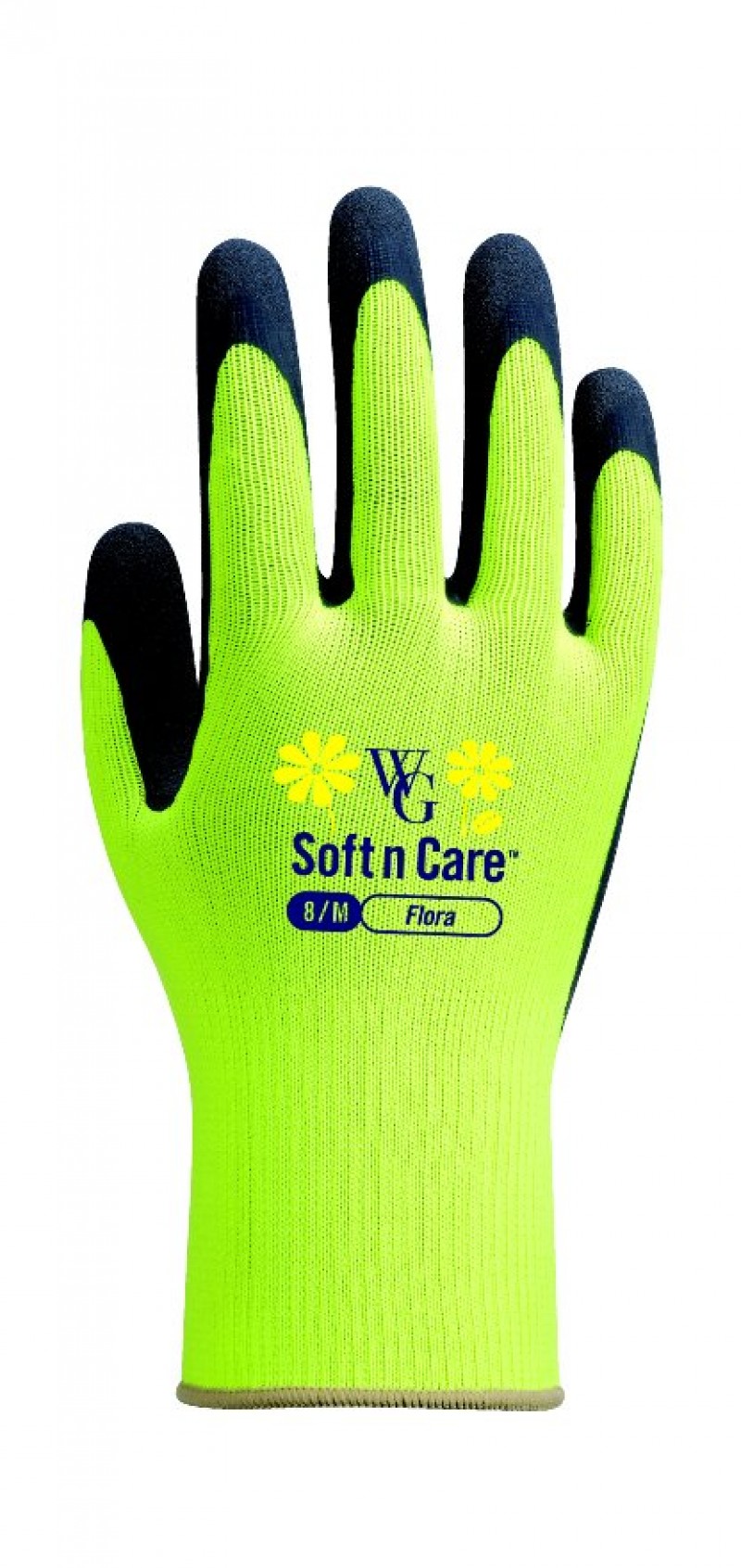 Flora: poly tuinhandschoen yellow Microfinish latex gecoat