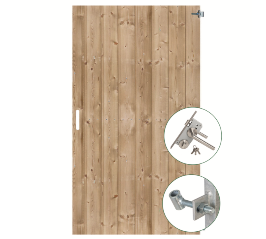 +Garden Tuindeur geïmpregneerd Privacy met RVS slot H195xB110cm