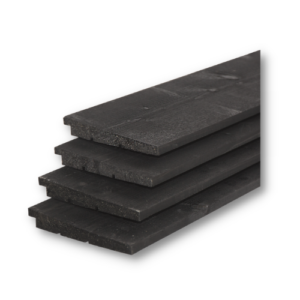 Vuren Zweeds Rabat 14/28 x 195 mm | zwart gespoten | 360 cm
