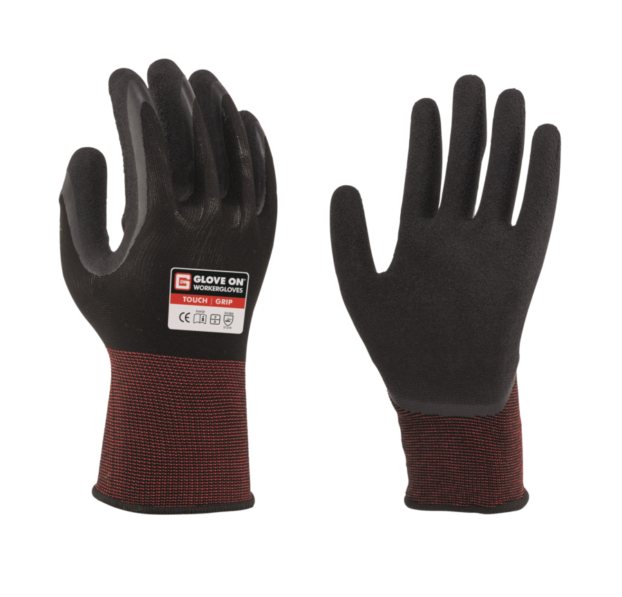 Glove On werkhandschoen toch grip foam-latex gecoat