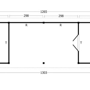 Overkapping zadeldak Hamar XL Type 12