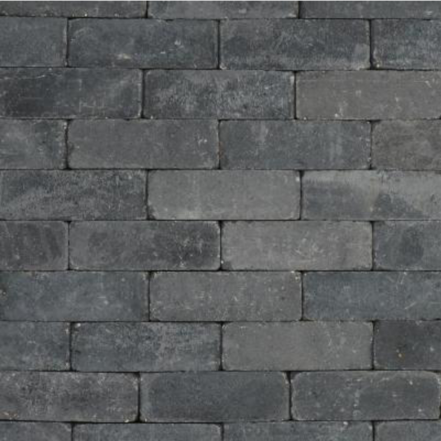 Metro Trommelsteen 21x7x7 cm Antraciet | per M2