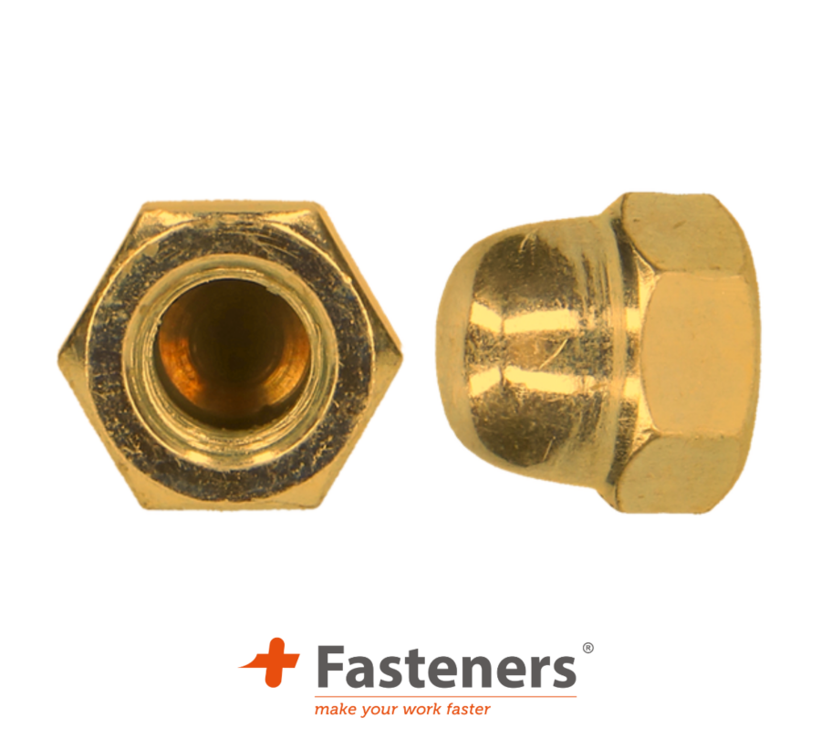 +Fasteners® Zeskant dopmoer DIN 1587 M16 Messing 50st