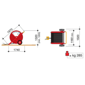 RM beregeningshaspel, Speedy-Rain 505 Turbina, slangdiameter 50 mm, l = 170 m