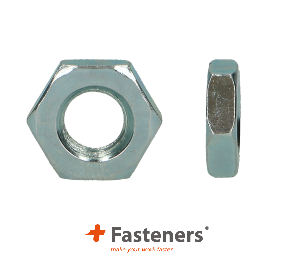 +Fasteners® Lage zeskantmoer DIN 439B/04 M 6 Zn 200 st.