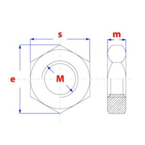 +Fasteners® Lage zeskantmoer DIN 439B/04 M 4 Zn 200 st.