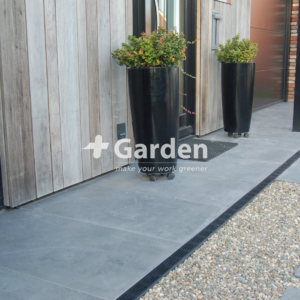 +Garden® Drain 100/50 kunststofgoot met zwart aluminium rooster 1000mm